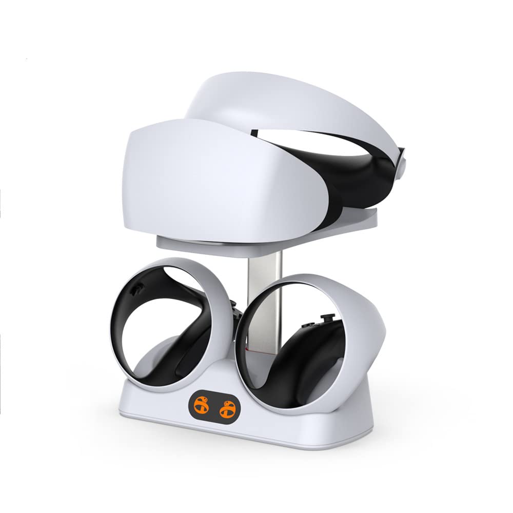 White Multifunctional Controller Charging Station with LED and Headset Holder F48307