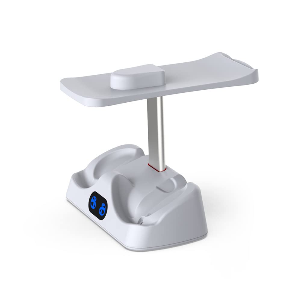 White Multifunctional Controller Charging Station with LED and Headset Holder F48307