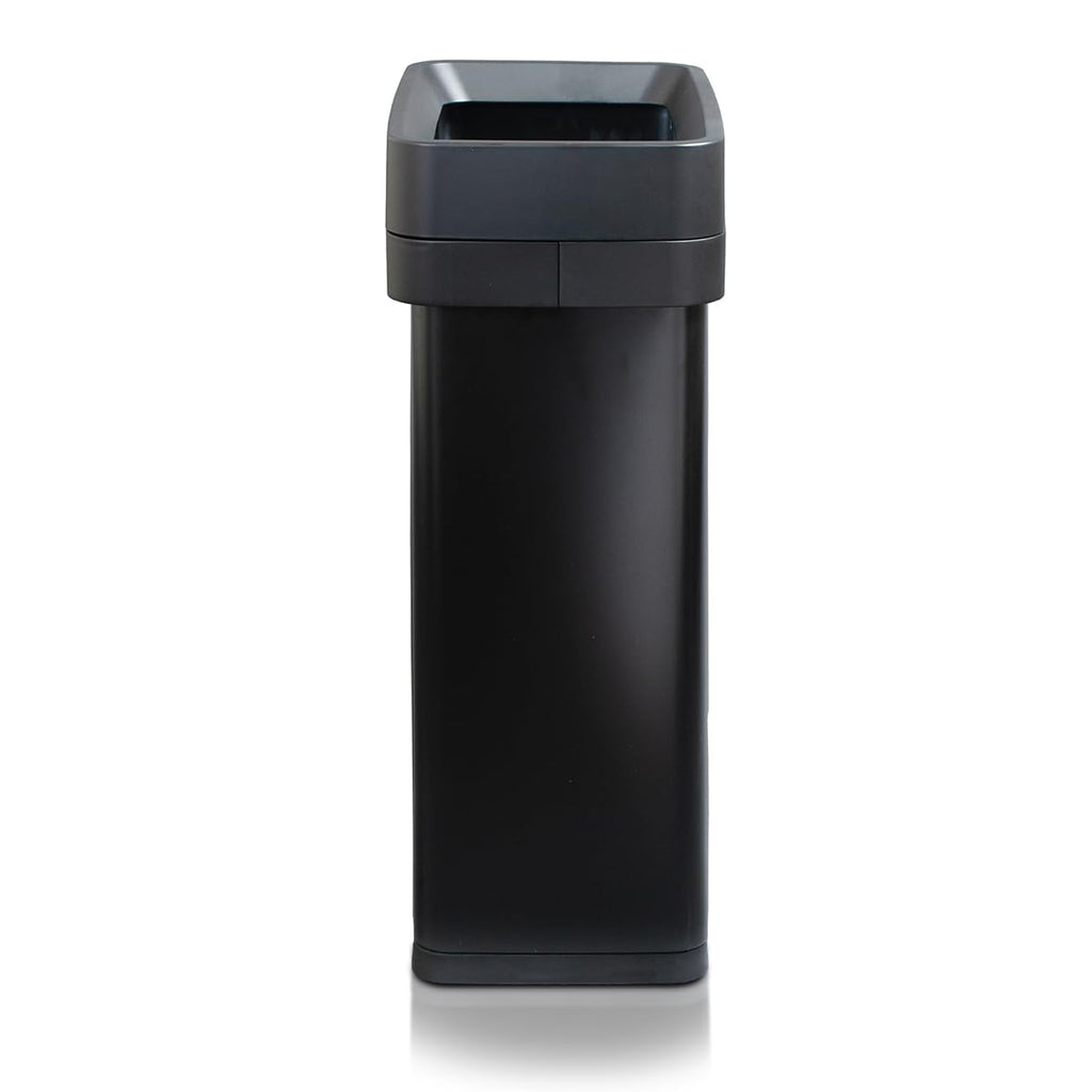 Slim Open Top Stainless Steel Trash Can, Matte Black, 13 Gal / 50L E307