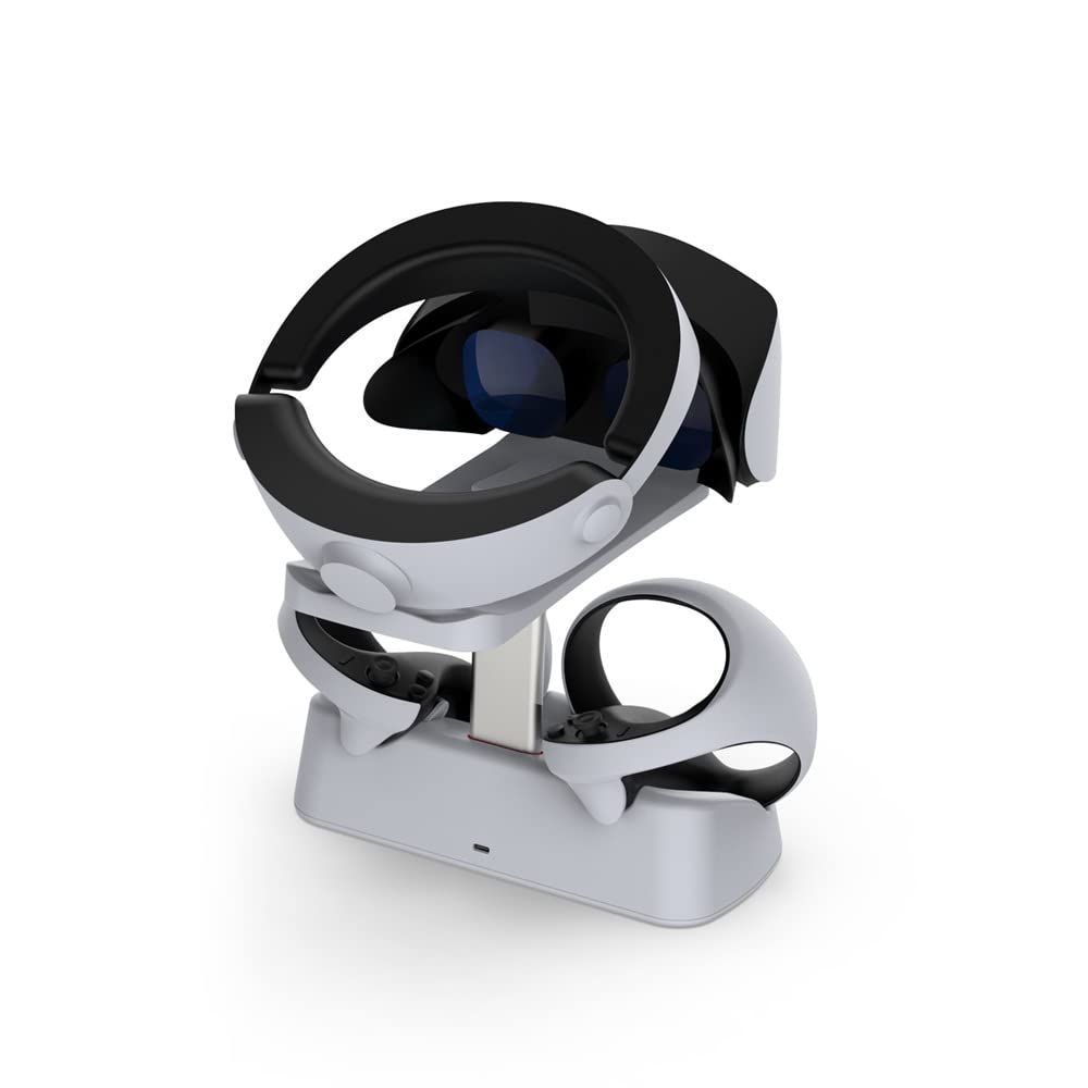 White Multifunctional Controller Charging Station with LED and Headset Holder F48307