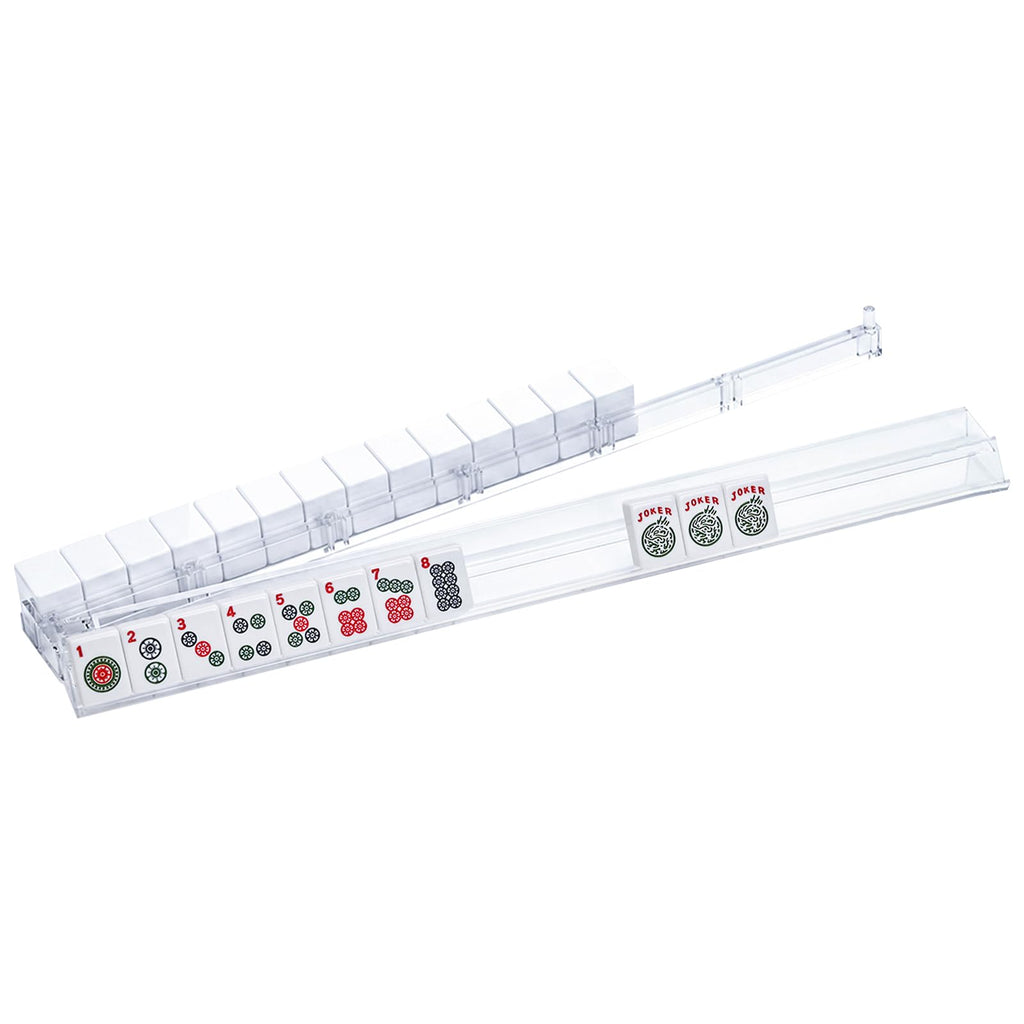 Clear Acrylic Mahjong Tile Rack and Pusher Set of 4 R237