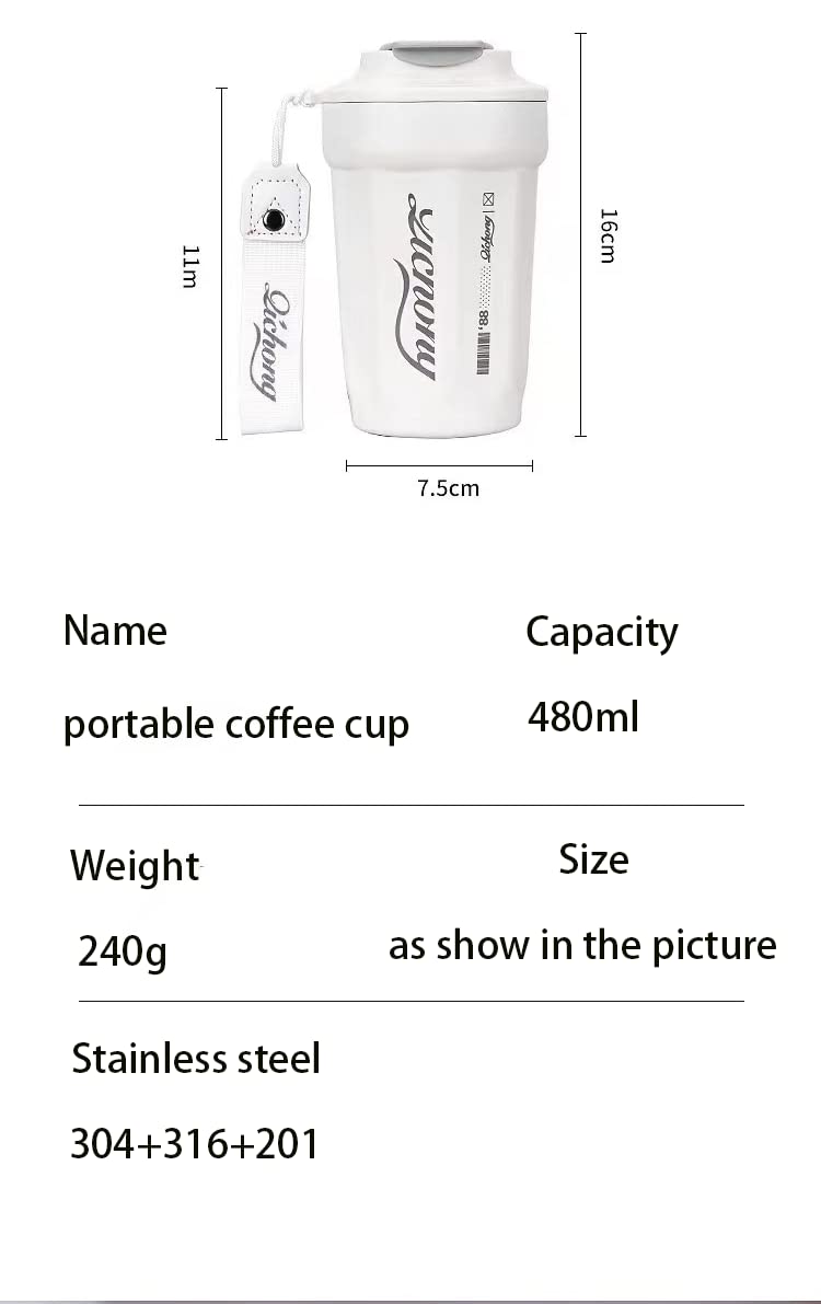 16 oz Stainless Steel Vacuum Insulated Tumbler with Lid L597