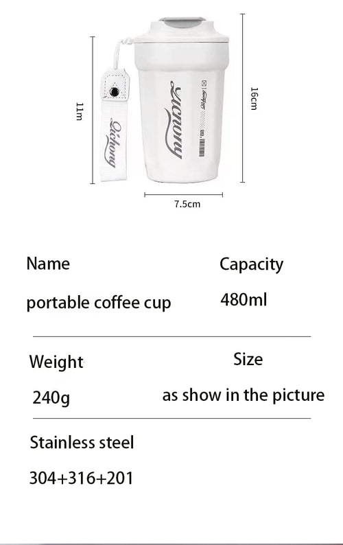 16 oz Stainless Steel Vacuum Insulated Tumbler with Lid L597