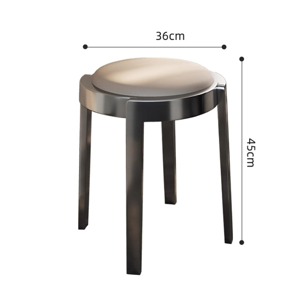 Round Stackable Stainless Steel Stools M649