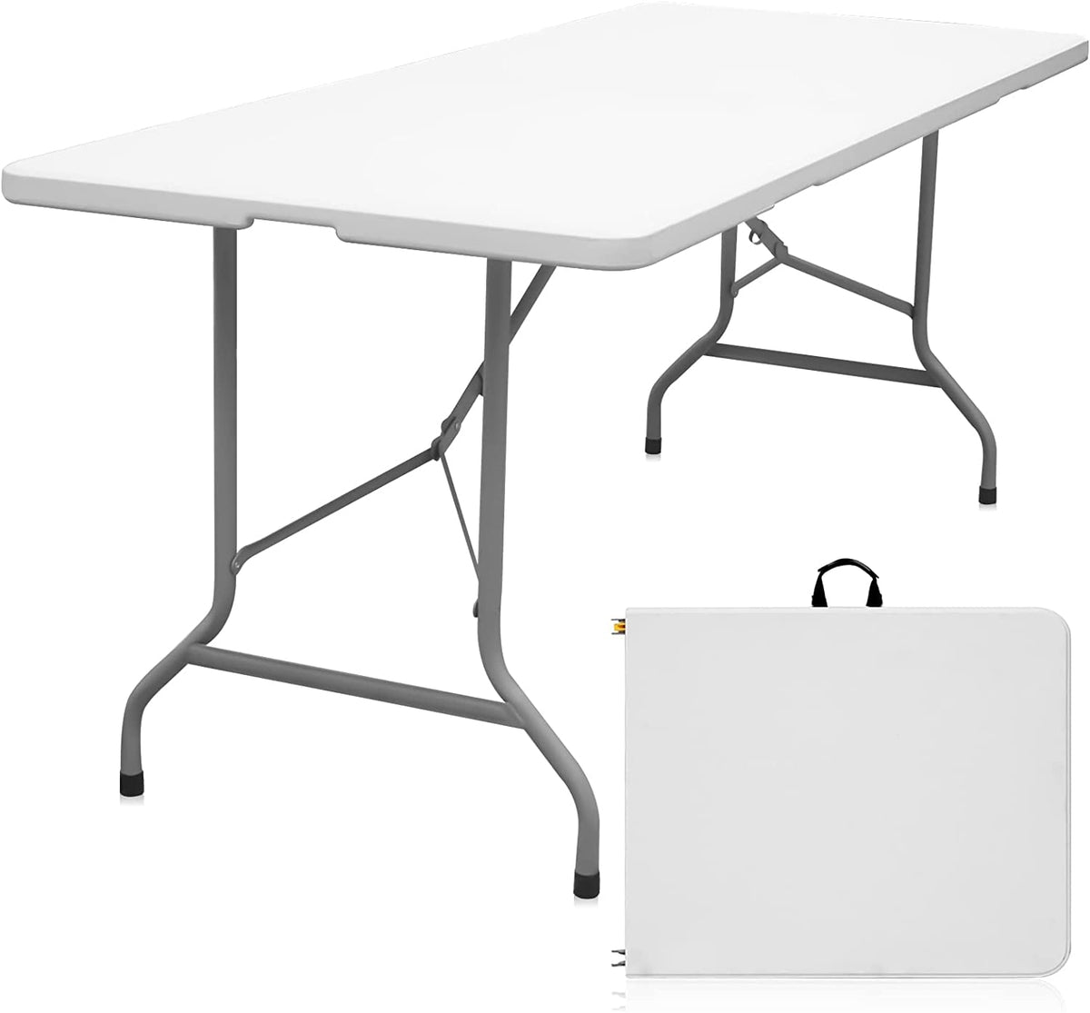 White 6ft Heavy Duty Folding Table A996