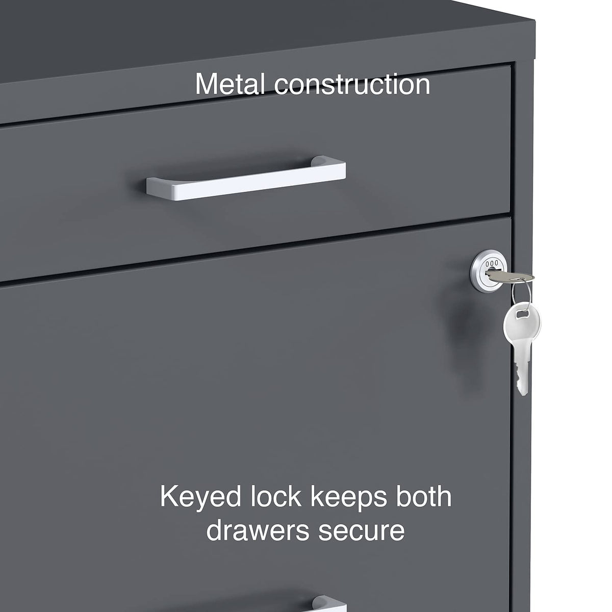 3 Drawer Letter Size Lockable File Cabinet I2894
