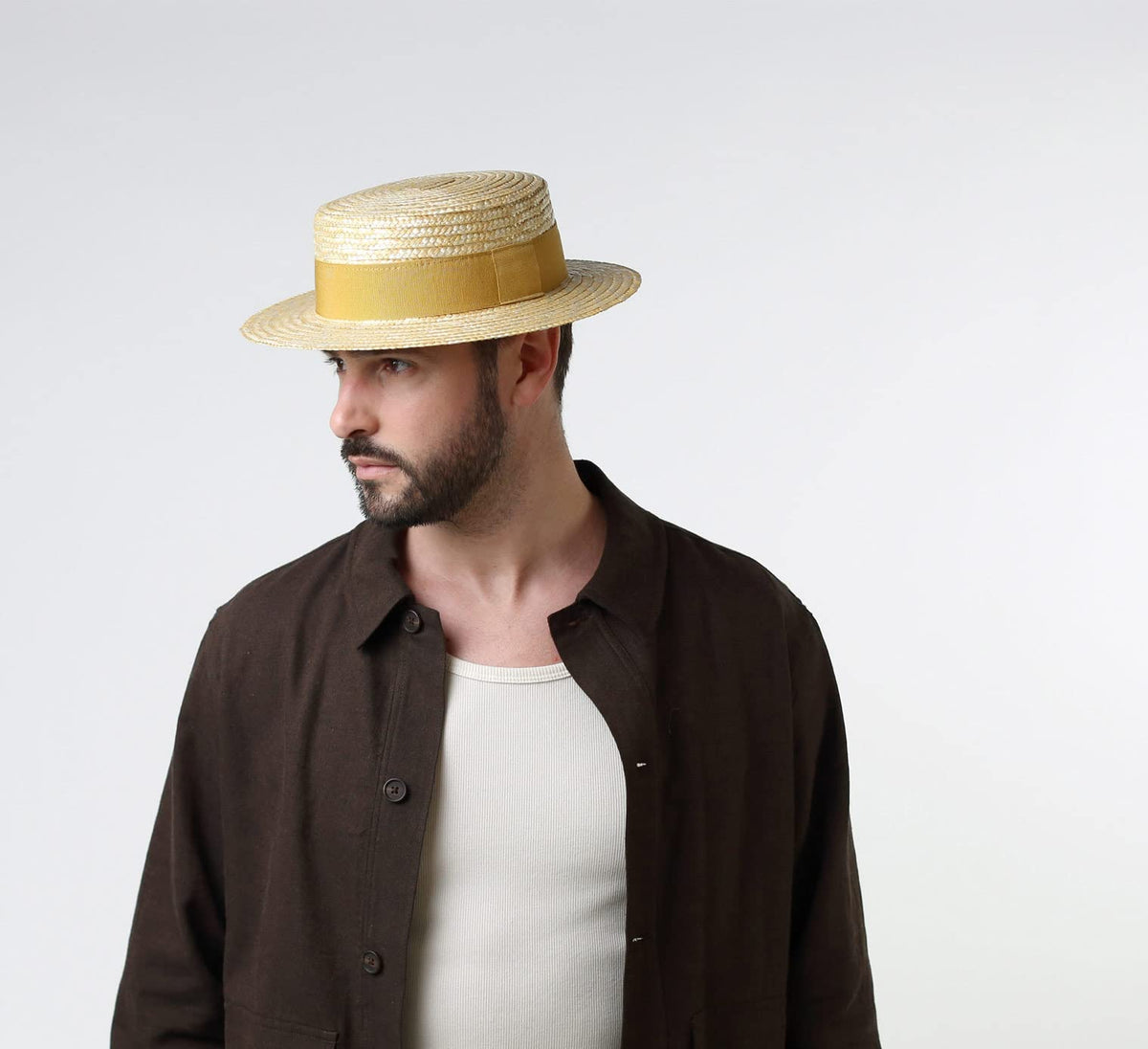Straw Boater Hat F6957