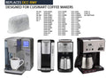 8-12 Cup Coffee Filter & Set of 12 Charcoal Water Filters L606305