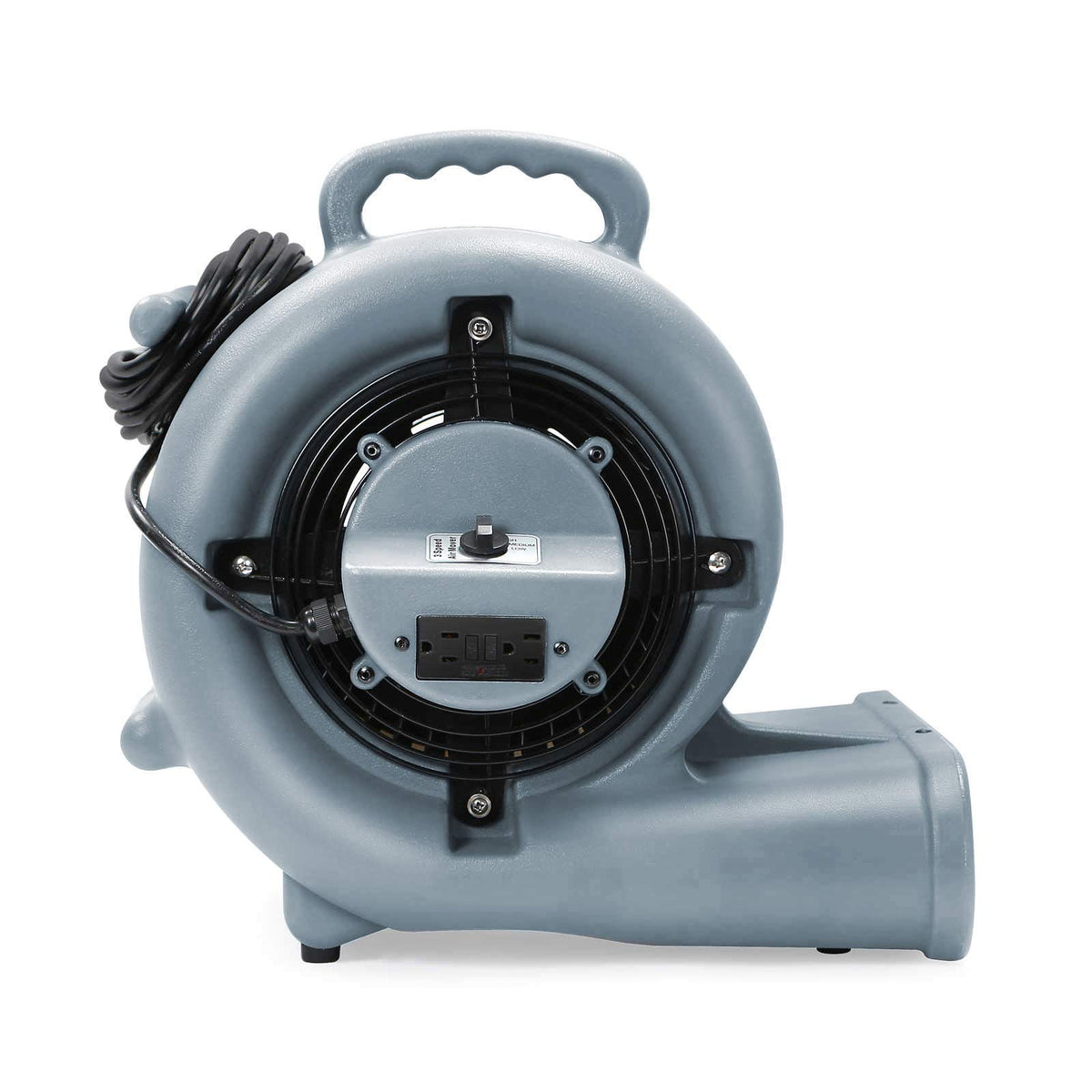 3 Speed 1/3 HP Industrial Floor Fan with 2 GFCI Outlets Q762