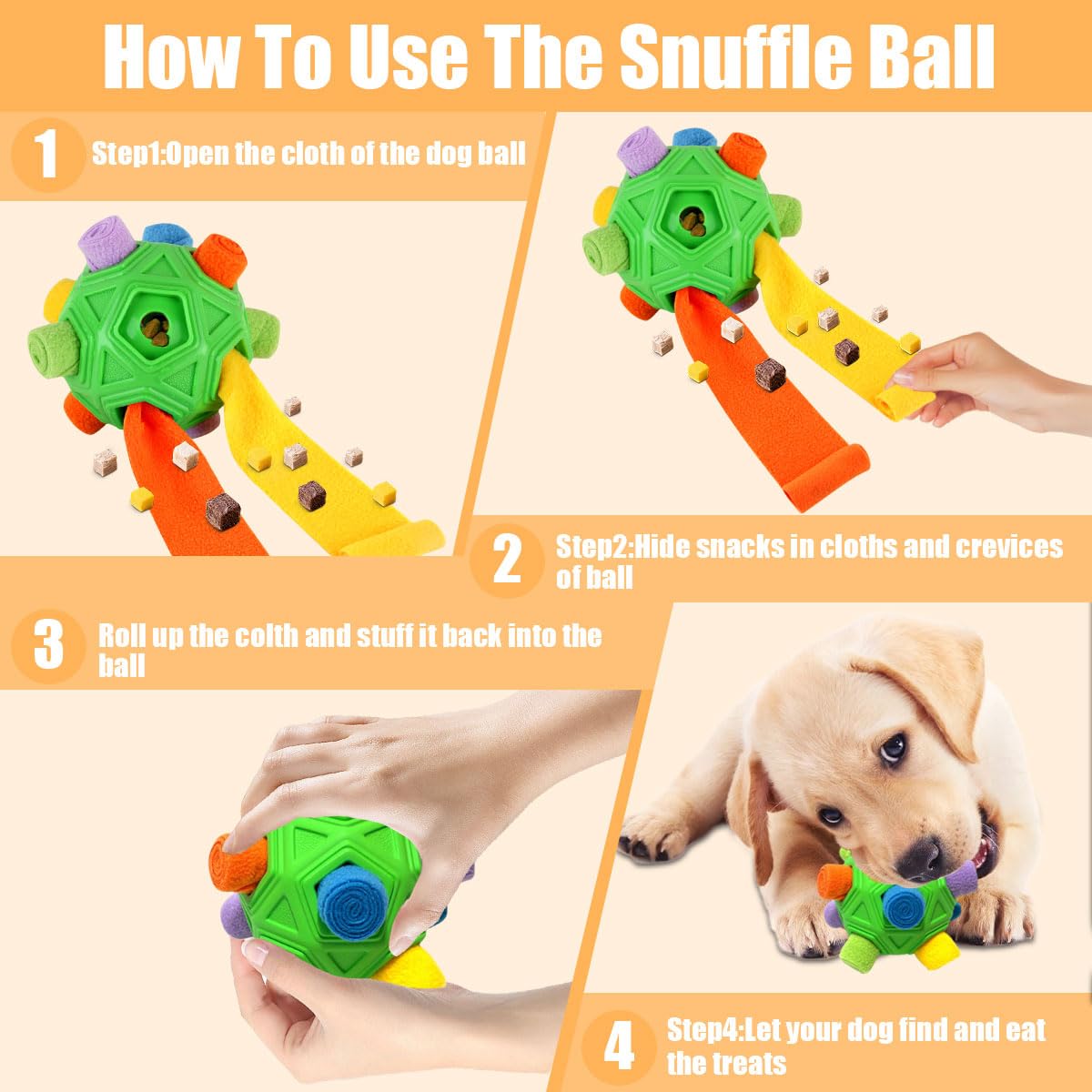 Interactive Puzzle Dog Toys Slow Feeder with Squeaky Carrot Toy X334