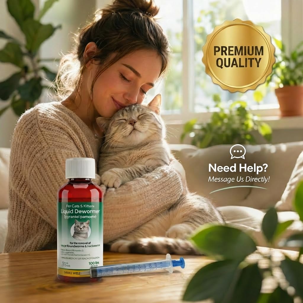 Liquid Dewormer for Cats & Kittens Pyrantel Pamoate Oral Suspension 50ml E910722