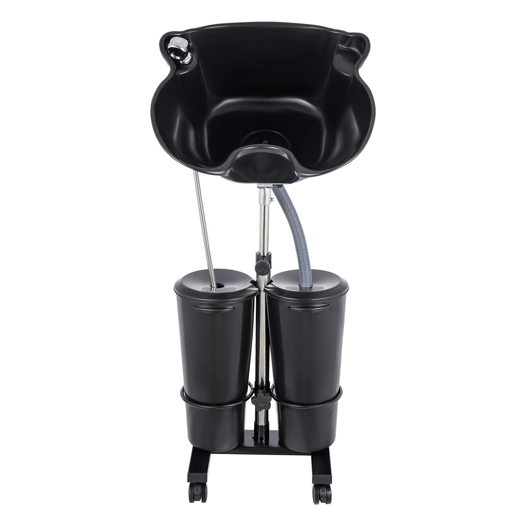 Portable Shampoo Bowl with Electric Pump, Height Adjustable Hair Washing Station O109166