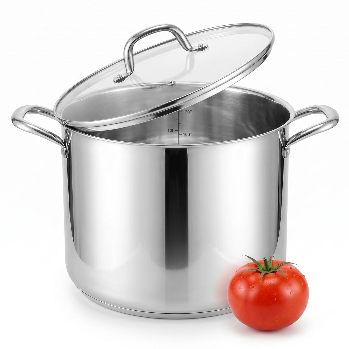 14Qt Stainless Steel Stock Pot with Lid S80614