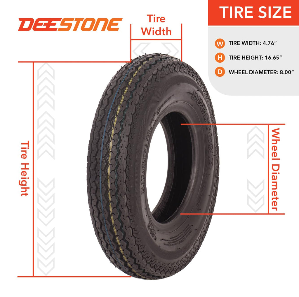 4.80-8 2 Tires 6 Ply Trailer D8531