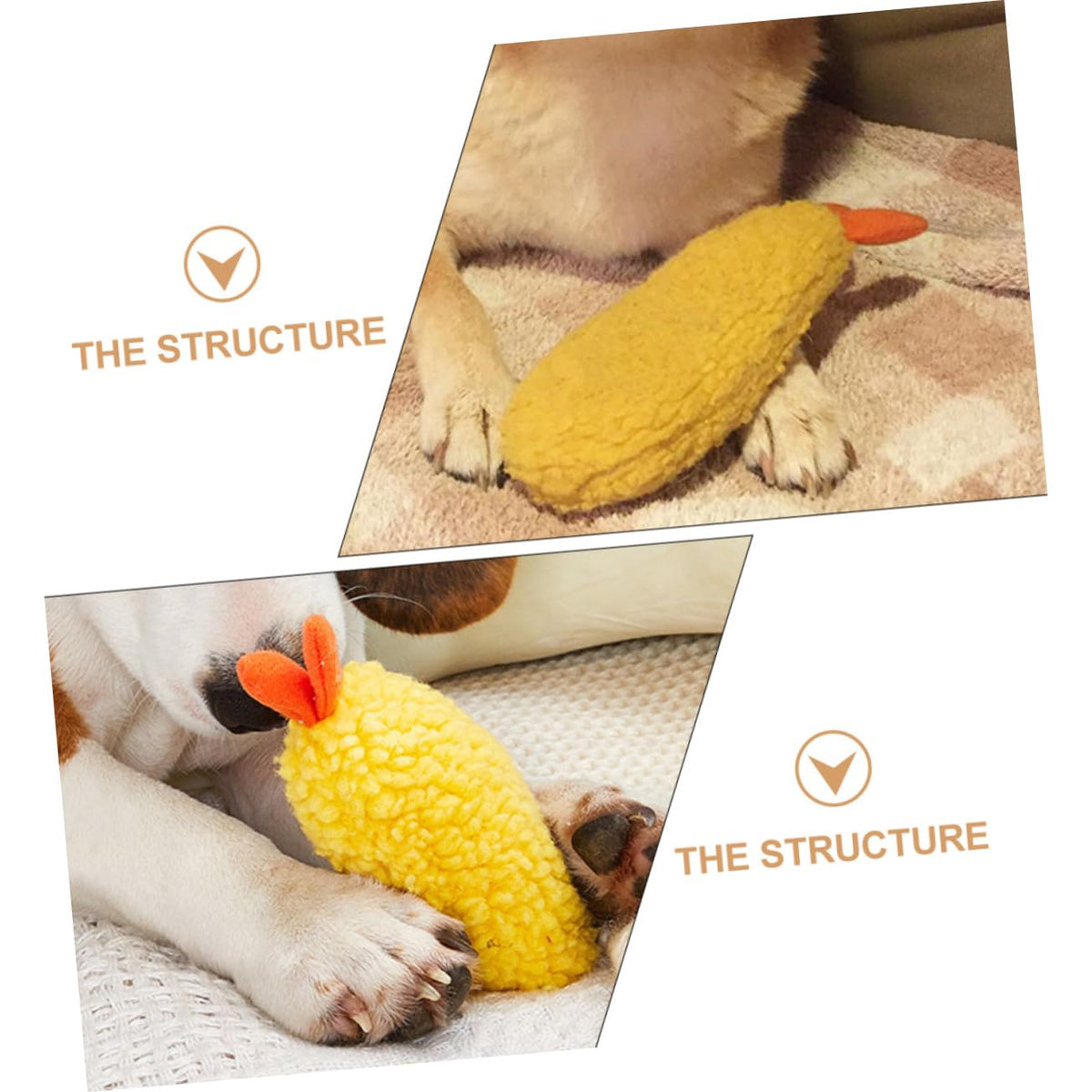 2 Pack Plush Squeaky Dog Toy Y7137
