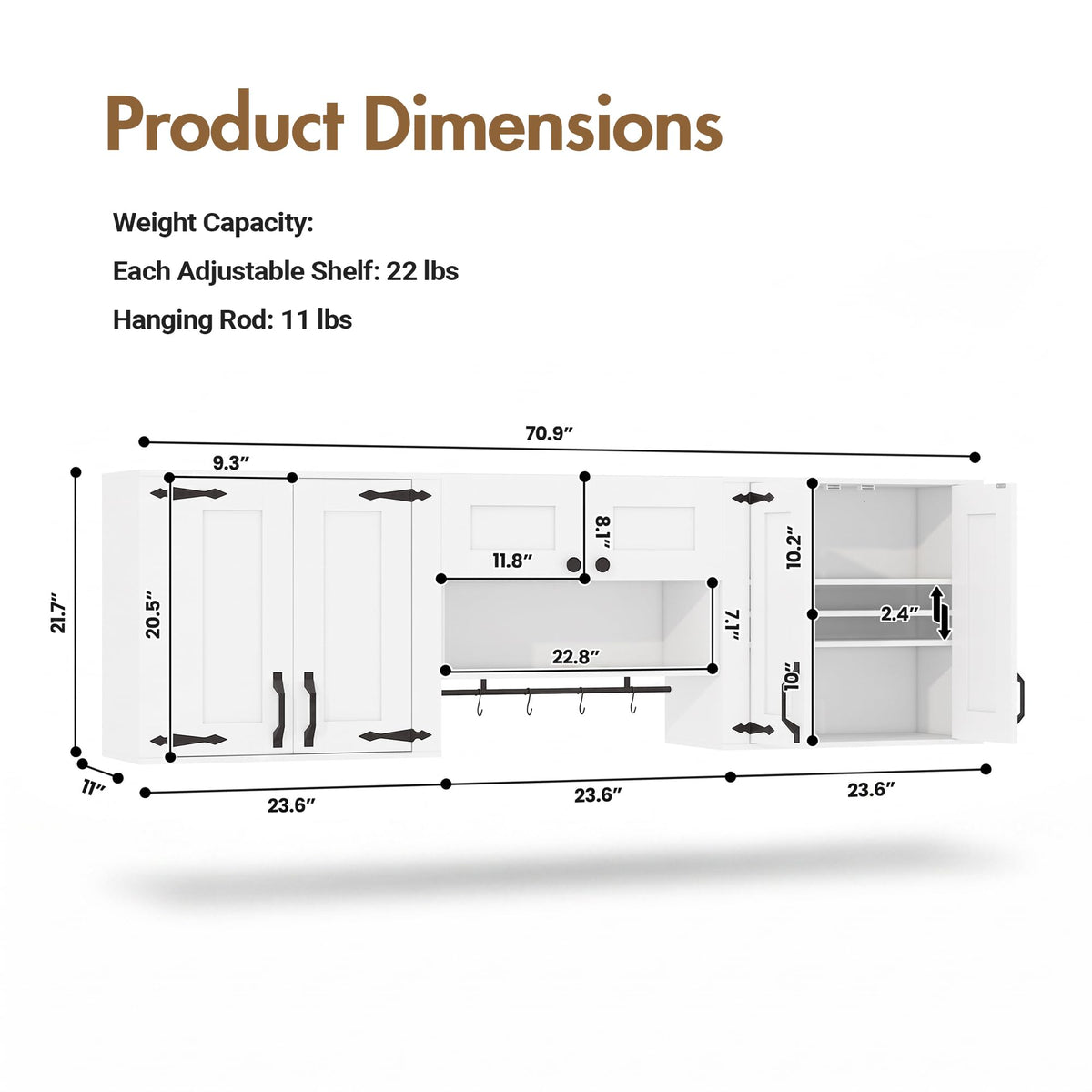 Wall Mounted Laundry Room Cabinet Set B43010