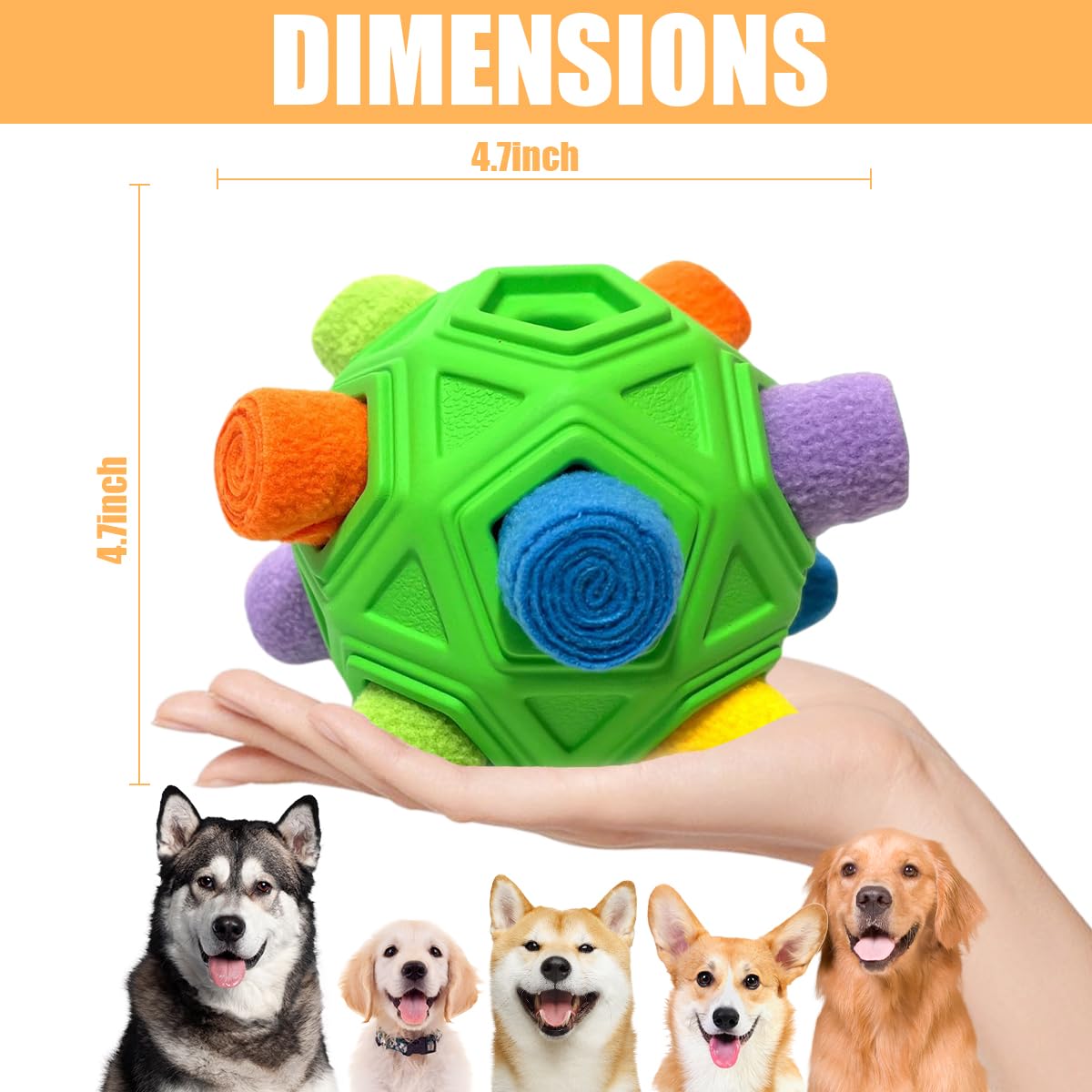 Interactive Puzzle Dog Toys Slow Feeder with Squeaky Carrot Toy X334