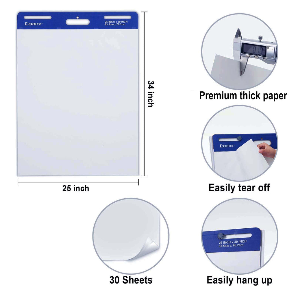 25 x 30 Inches Self Stick Easel Pad, 30 Sheets, 2 Pads Z85702
