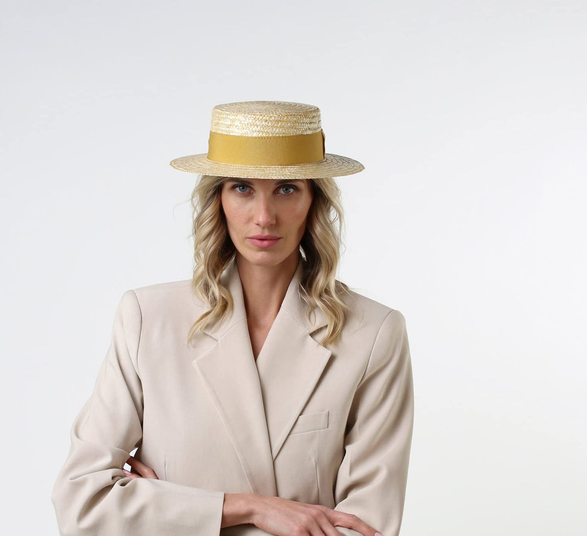 Straw Boater Hat F6957