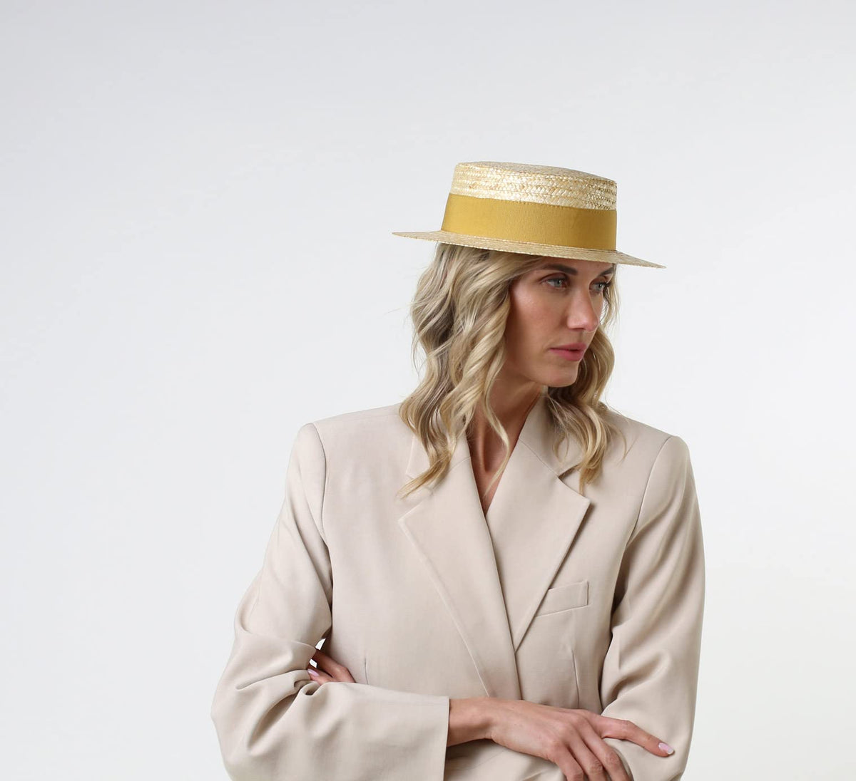 Straw Boater Hat F6957