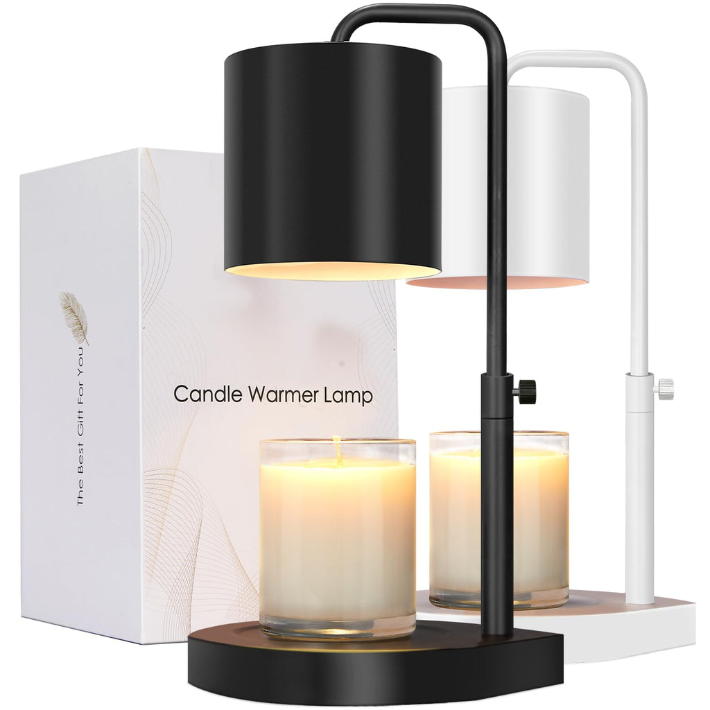 Black Adjustable Height Dimmable Candle Warmer Lamp with Timer K8773