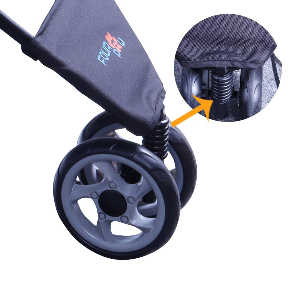 3 Wheels Pet Stroller with Storage Basket J23011
