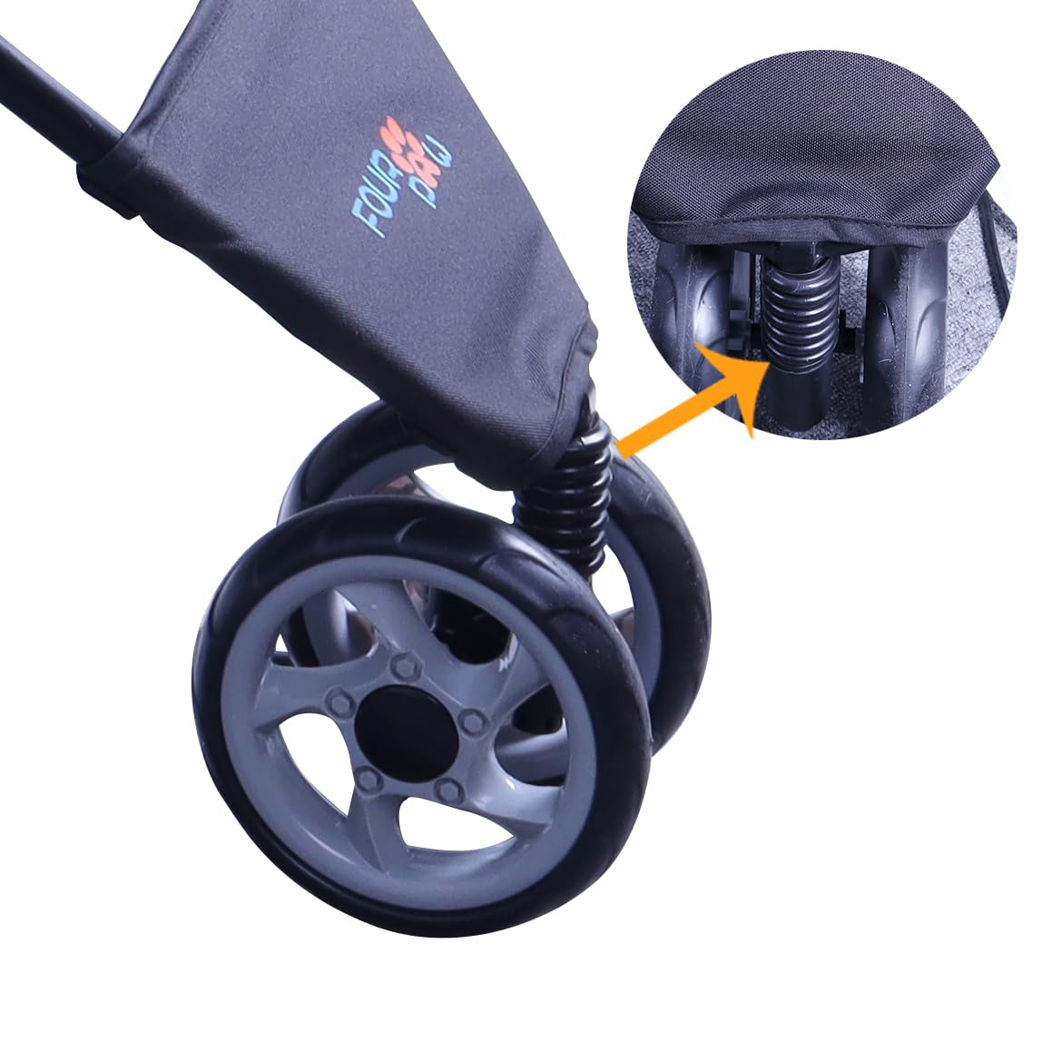 3 Wheels Pet Stroller with Storage Basket J23011
