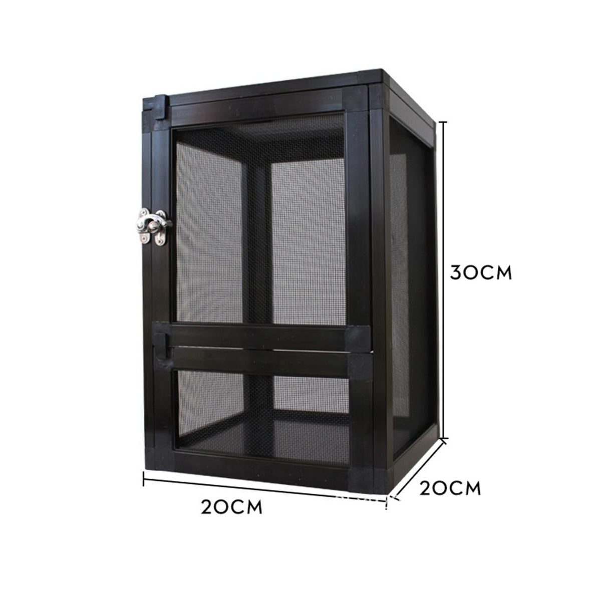 Black Aluminum Alloy Mesh Screen Habitat Cage G16072