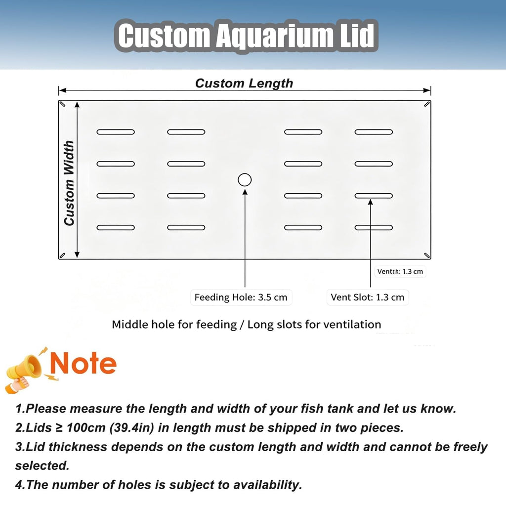 Clear Acrylic Aquarium Lid for 10-55 Gallon Tanks J245829