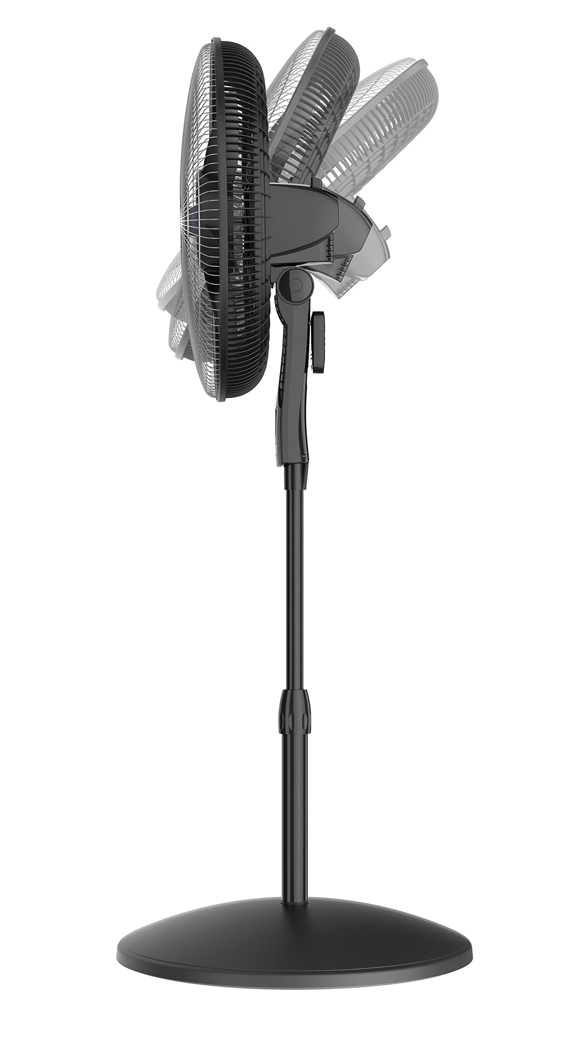 Oscillating Pedestal Fan, Adjustable Height, Remote Control, 4 Speeds, 18", Black R759