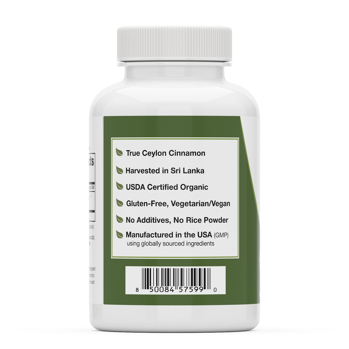 Organic Ceylon Cinnamon Supplement, 120 Capsules I9926