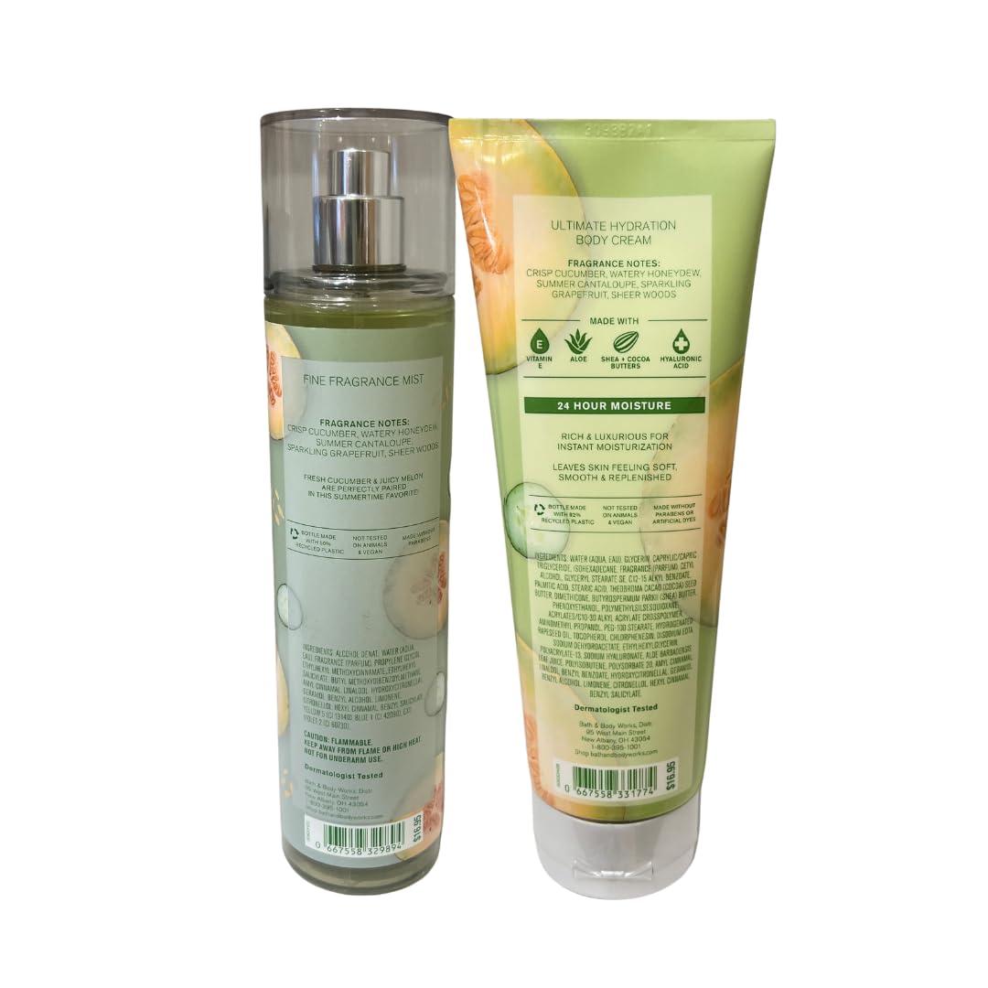 Cucumber Melon Fine Fragrance Mist and Body Cream I89507