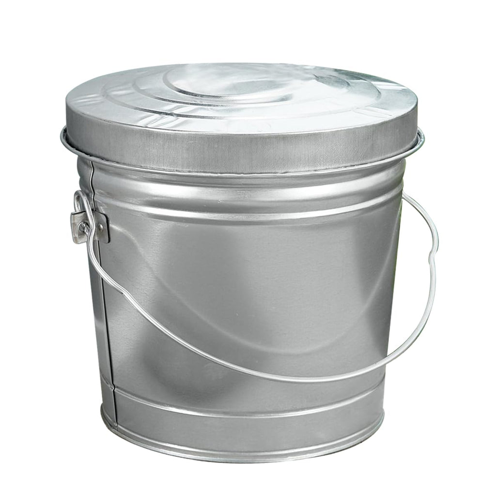6 Gallon Galvanized Steel Locking Trash Can X5666