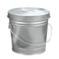 6 Gallon Galvanized Steel Locking Trash Can X5666