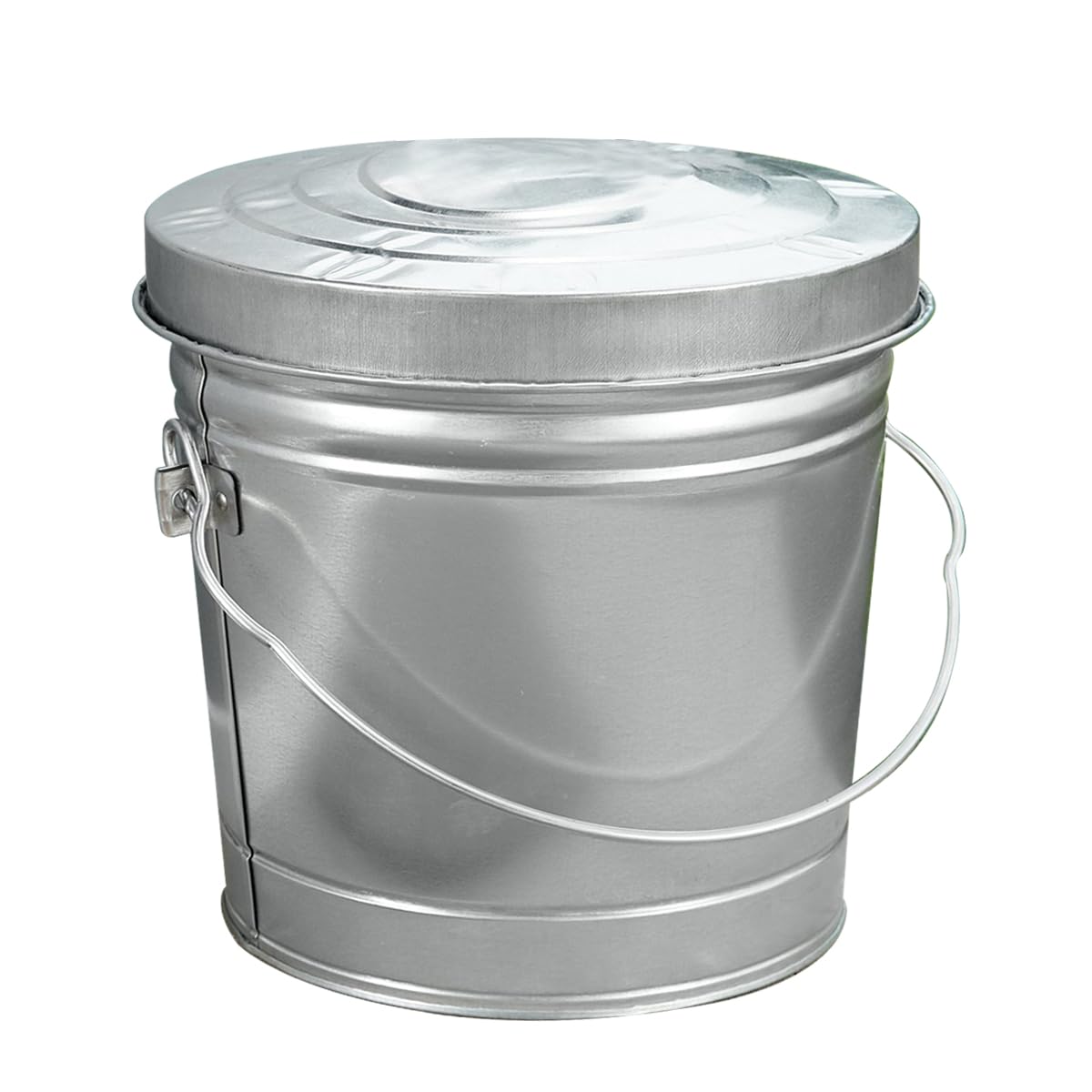 6 Gallon Galvanized Steel Locking Trash Can X5666