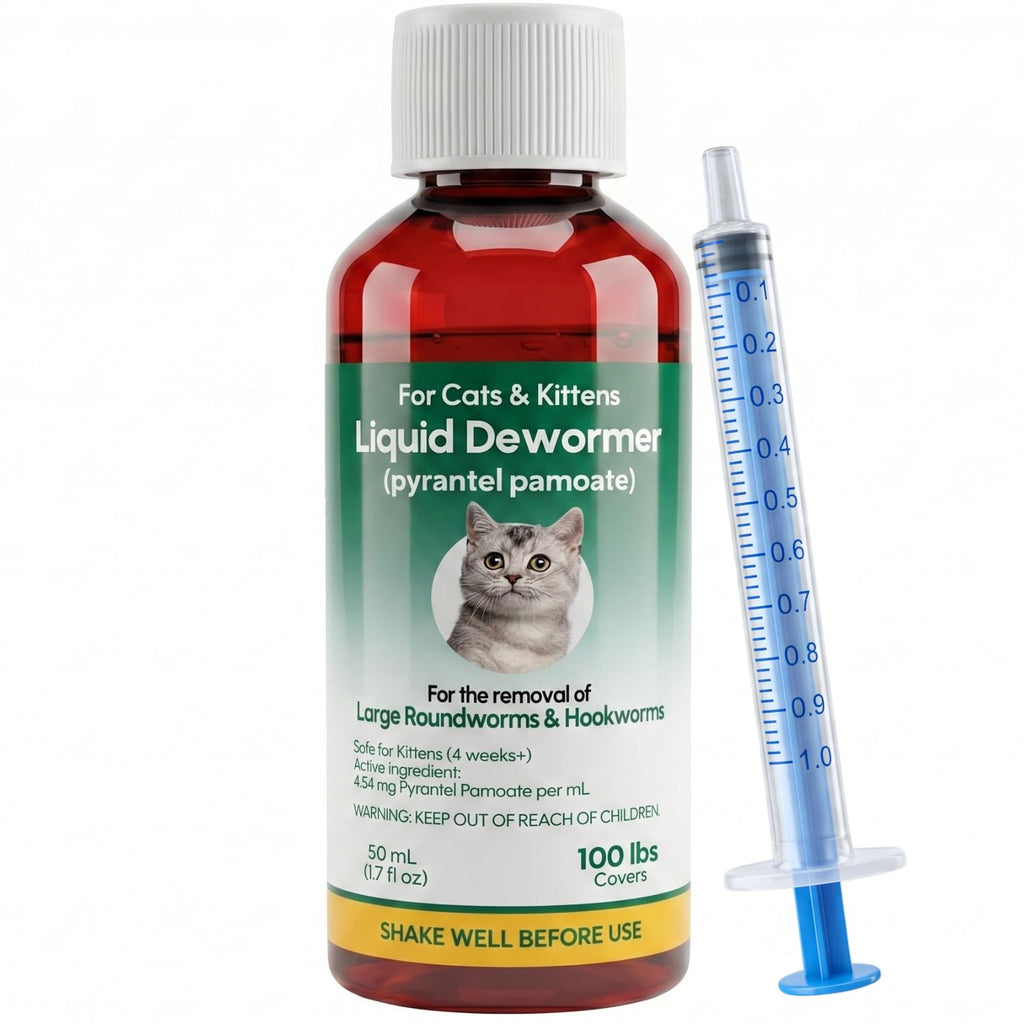 Liquid Dewormer for Cats & Kittens Pyrantel Pamoate Oral Suspension 50ml E910722