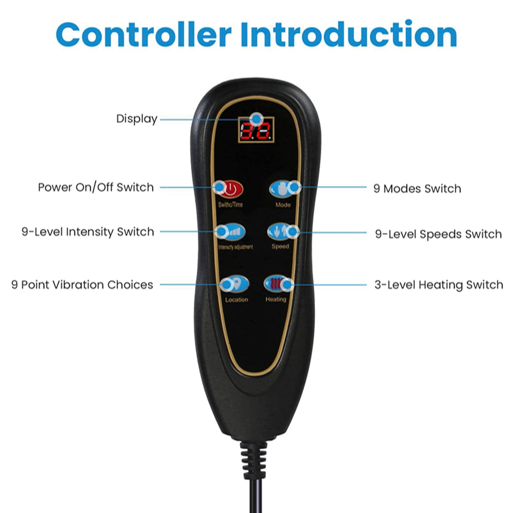 Full Body Electric Heating Vibration Massage Mat Cushion D13505
