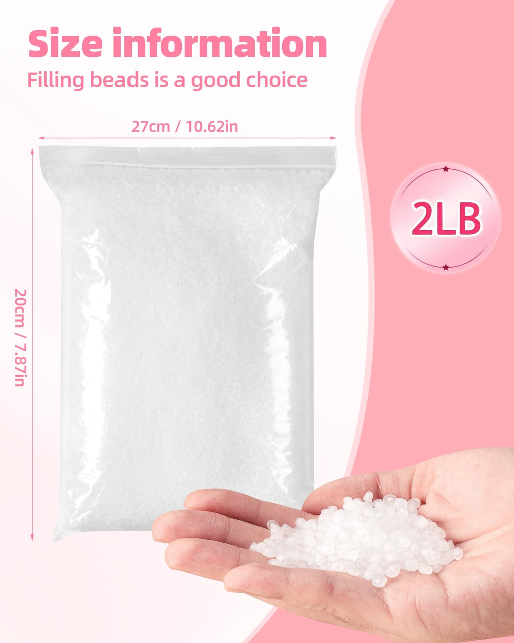 2 lb Poly Pellets Weighted Stuffing Beads Y735