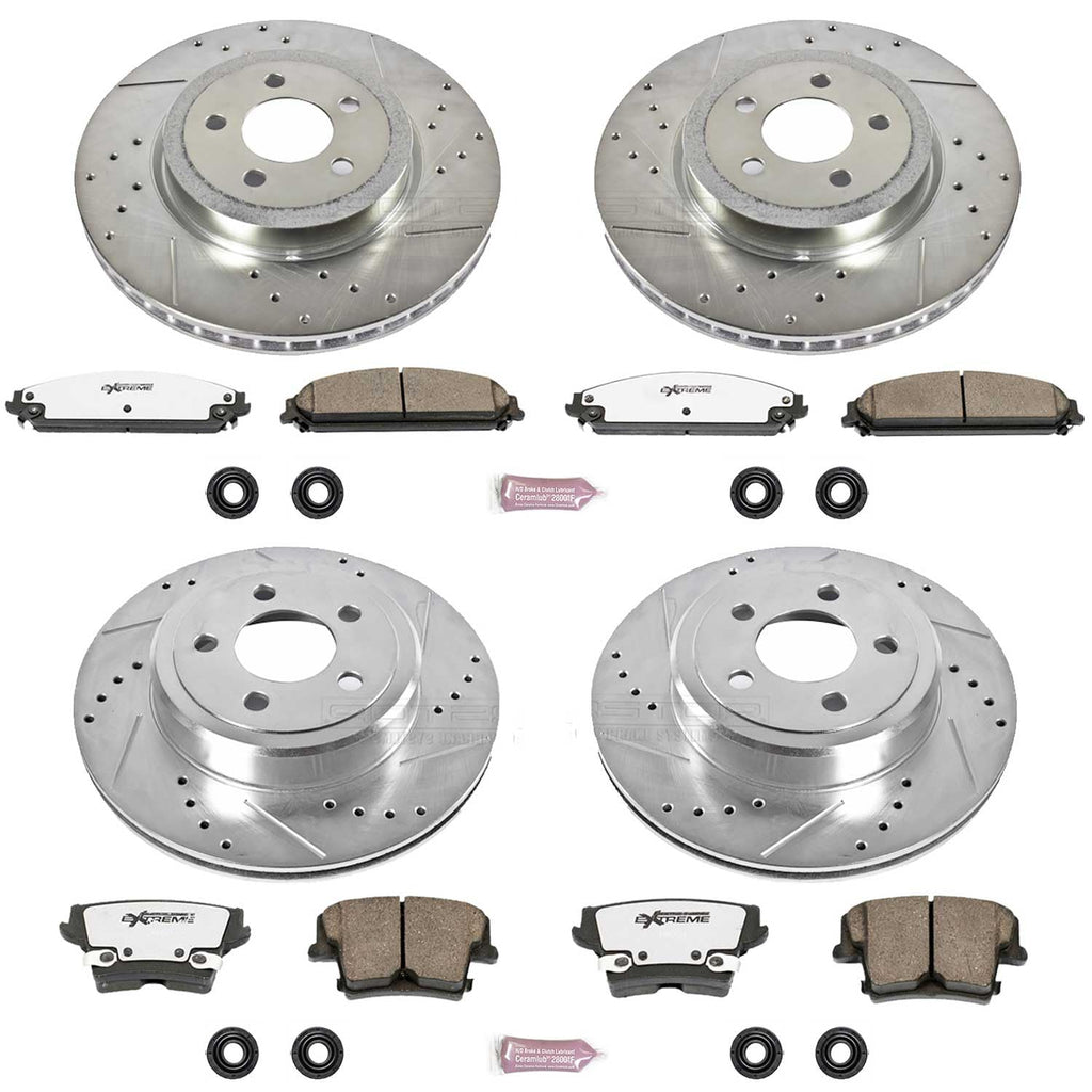 Brake Pad Rotor Kit Front Rear I719