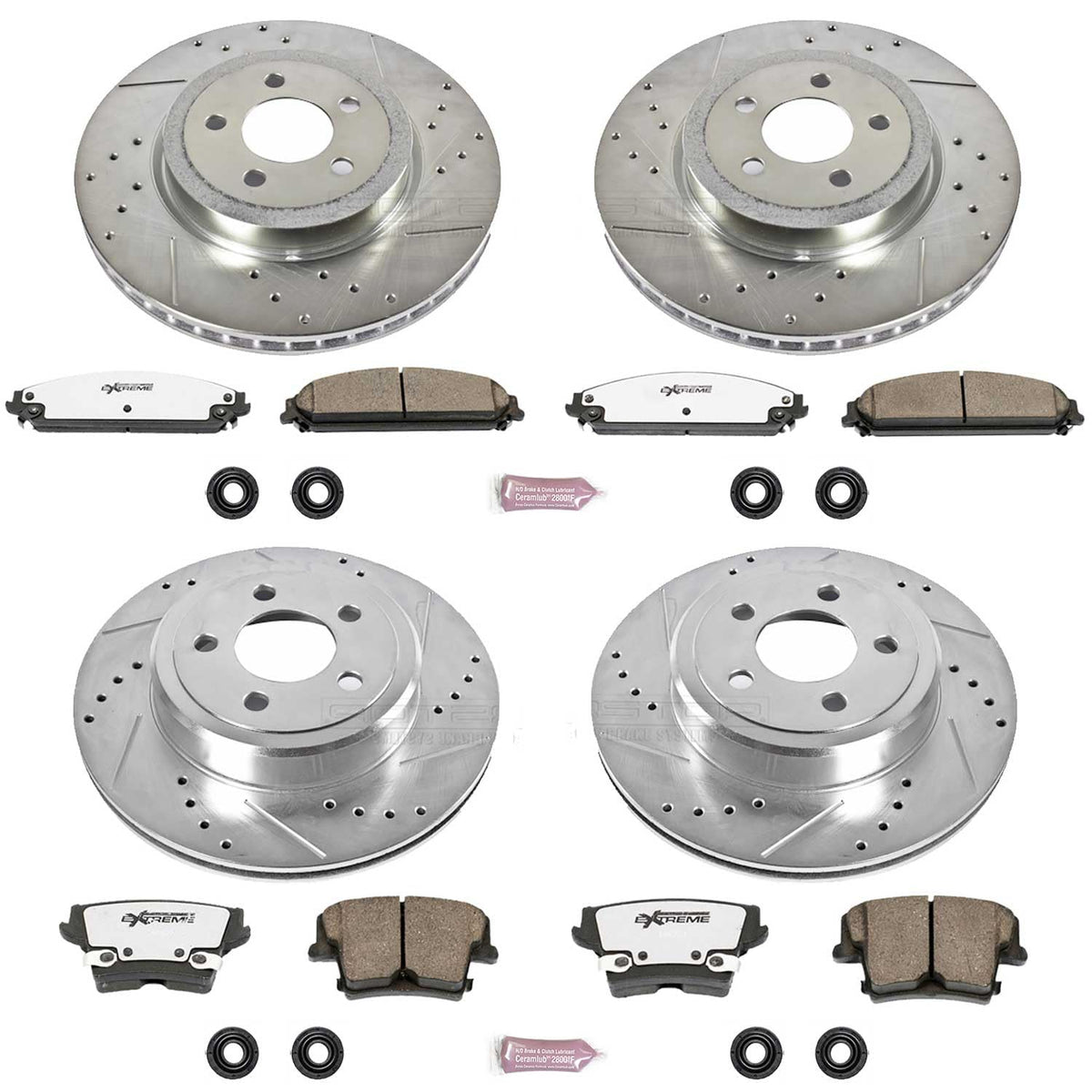 Brake Pad Rotor Kit Front Rear I719