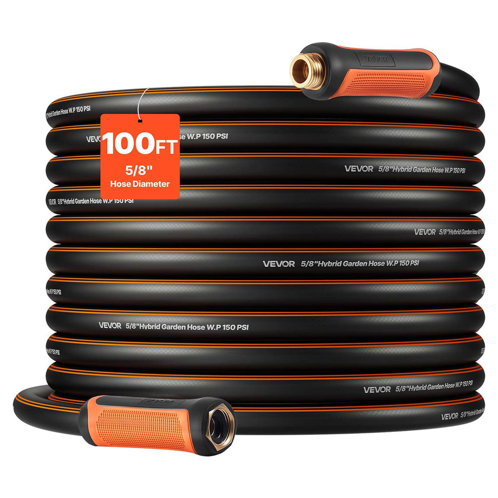 100 ft 5/8" Heavy Duty 4-Layer Rubber Garden Hose Q813341