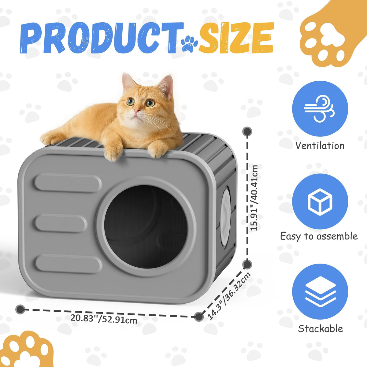 Weatherproof Outdoor Cat House V954