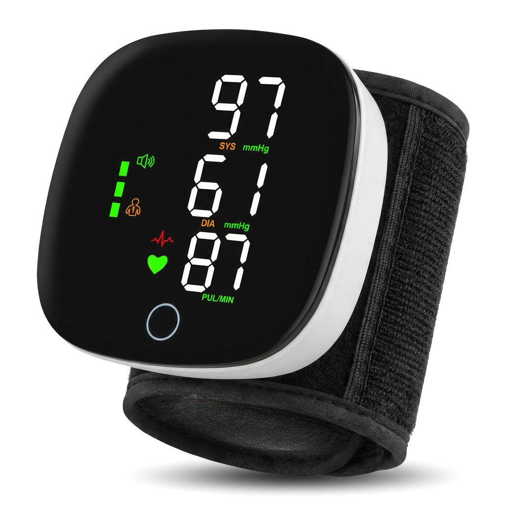 Wrist Blood Pressure Monitor with LCD Display and Voice Guide Y817