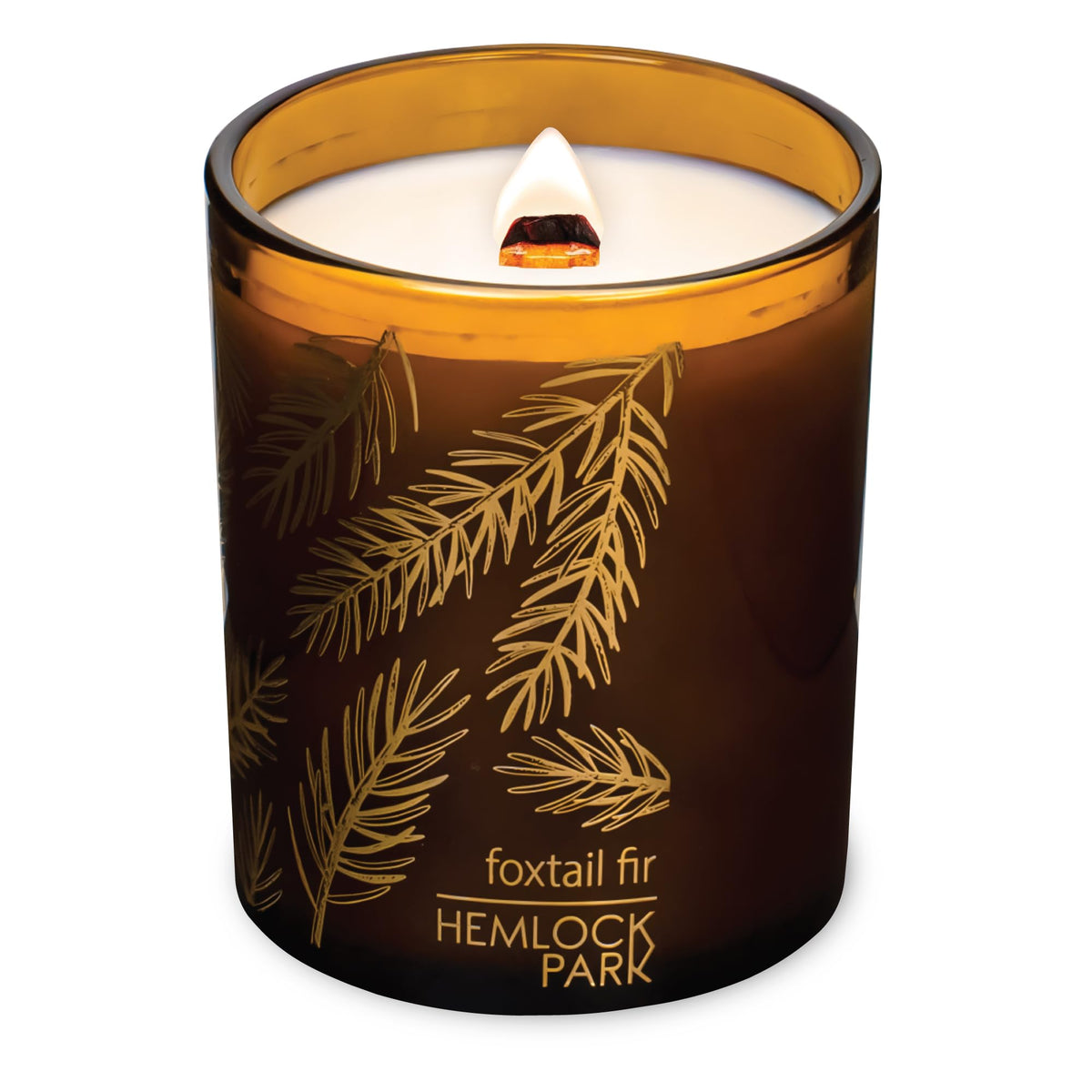 Amber & Gold Crackling Wood Wick Candle 7 oz N98441