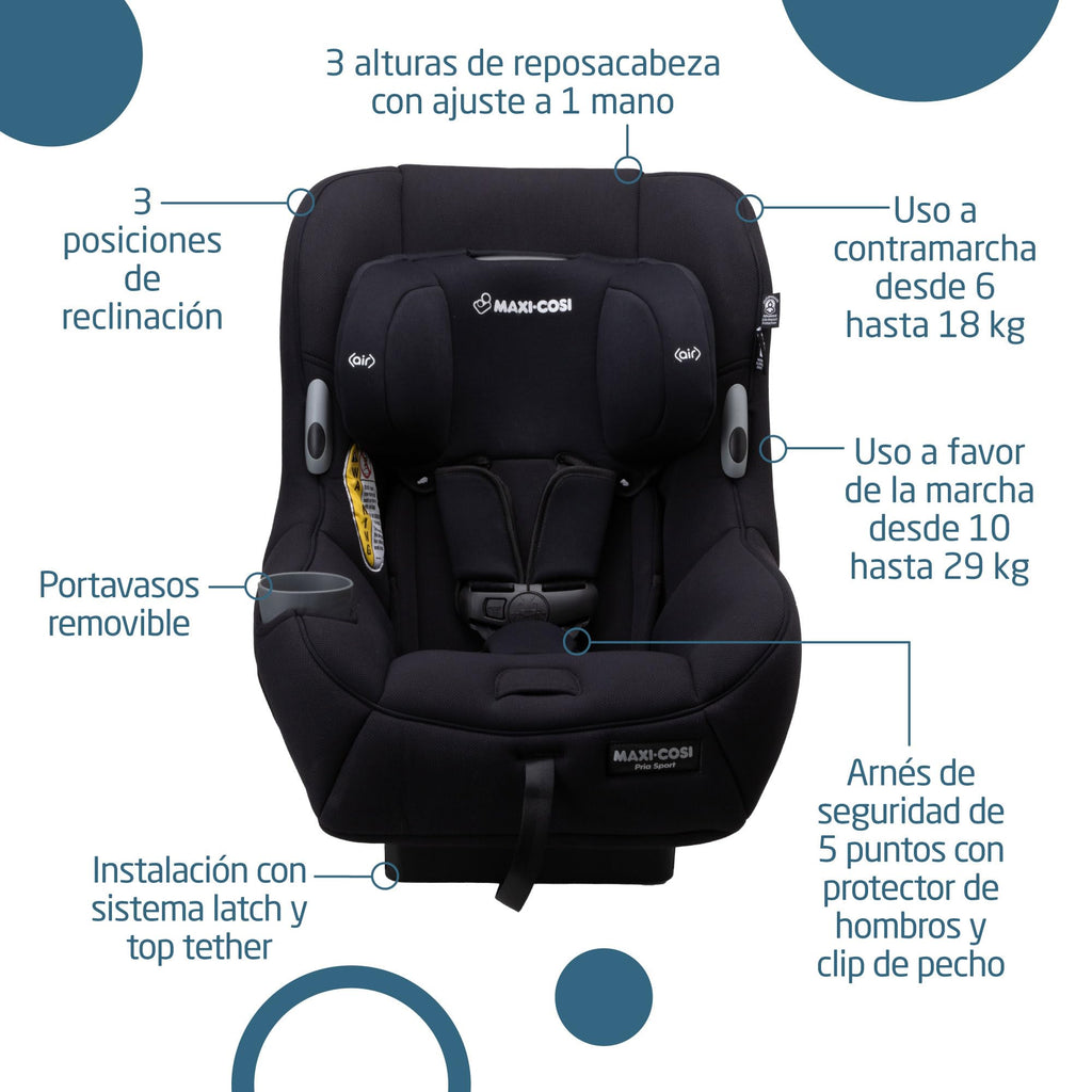 2-in-1 Convertible Car Seat Midnight Black P794