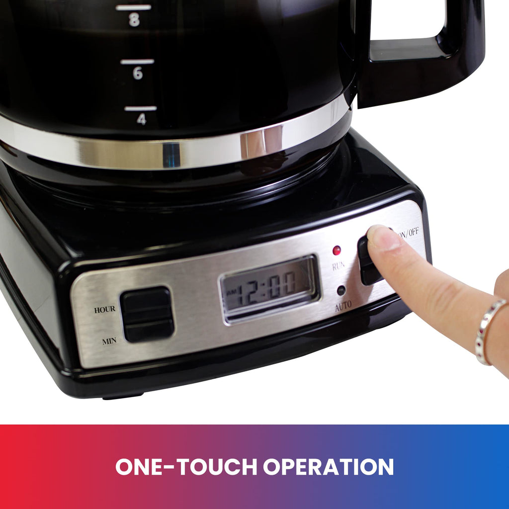 12-Cup Programmable Drip Coffee Maker with Glass Pot T4703