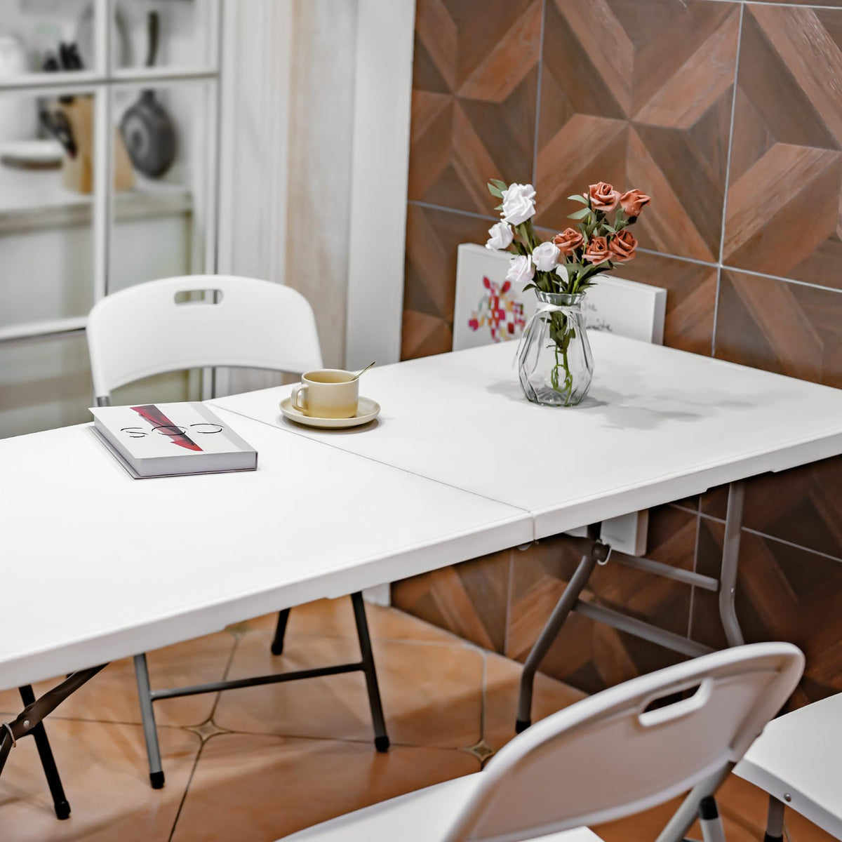 White 6ft Heavy Duty Folding Table A996