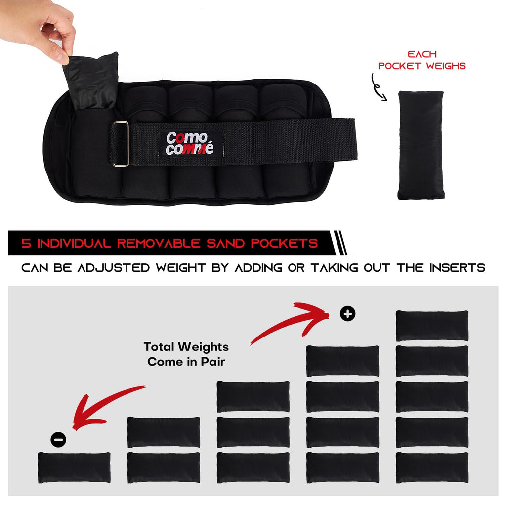 Adjustable Ankle Weights 2 3 5 lb 1 Pair X331