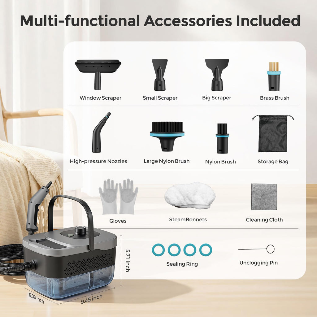 Portable 1800W Handheld Steam Cleaner V624652