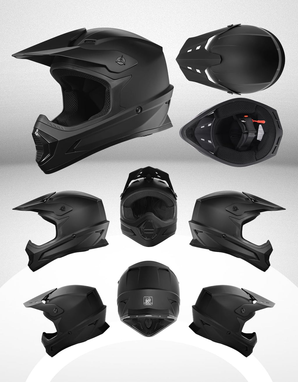 Kids DOT Approved Full Face Motocross Helmet P43383